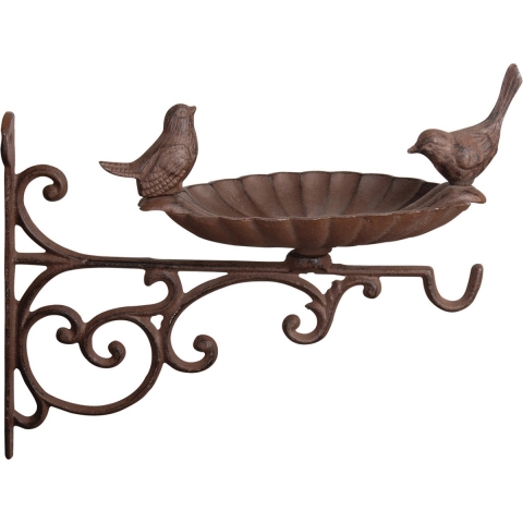 Vogelbad/voederschaal - wand - gietijzer - 28 cm -