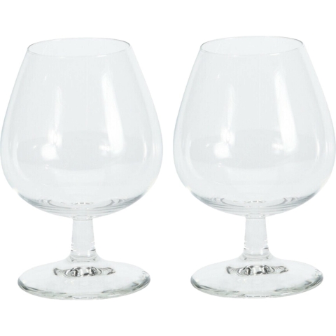 Cognac/likeur glazen - 8 stuks - transparant - 350 ml -