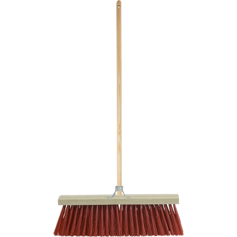 Buitenbezem - FSC hout - kunstvezel - hard - 35 x 130 cm -