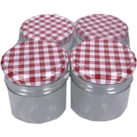 Weckpotten - 12x - 210 ml - glas - met schroefdeksel - inmaakpotten/jampotten - Voorraadpotten -