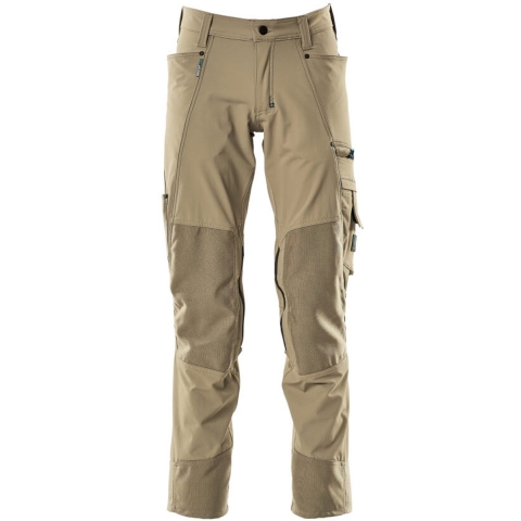 Mascot Hose mit Knietaschen, Stretchstoff Hose Größe 90C50, hellkhaki