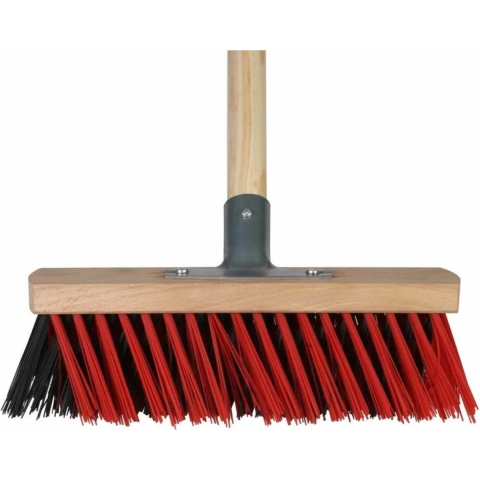 Buitenbezem - FSC hout - nylon - 30 cm - bezemsteel 130 cm -