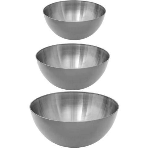 Secret de Gourmet voedsel/serveerschalen set - RVS - D29/D24/D19 cm -