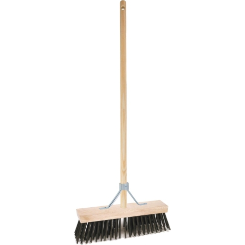 Buitenbezem - FSC hout - staaldraad - hard - 30 x 150 cm -