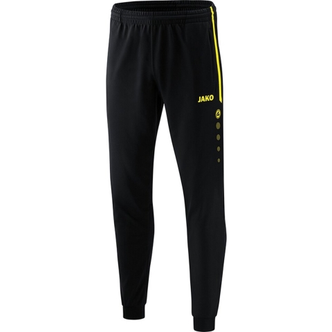 JAKO 9218K Polyesterbroek Competition 2.0 Kids - Zwart/Fluogeel - 128