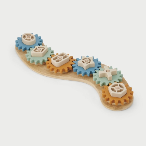 Tickit Silisoft Tandwiel Puzzel Neutrale Kleuren 4 stuks