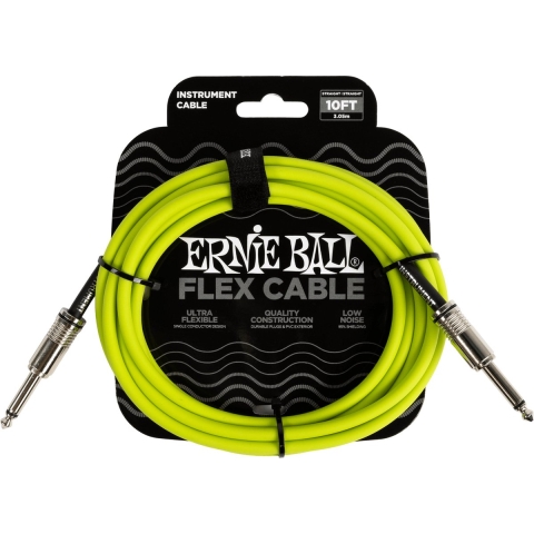 Ernie Ball 6414 Flex Cable 3 meter instrumentkabel groen
