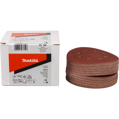 Makita P-43636 Schuurschijf 125mm K60 Red Velcro