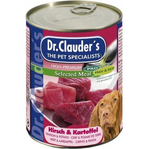 Dr. Clauder's hert met aardappel natvoer hond 6 x 400 g