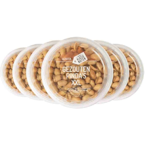 6x Verse Klassenoten Pinda's XXL Ongezouten 210 gr