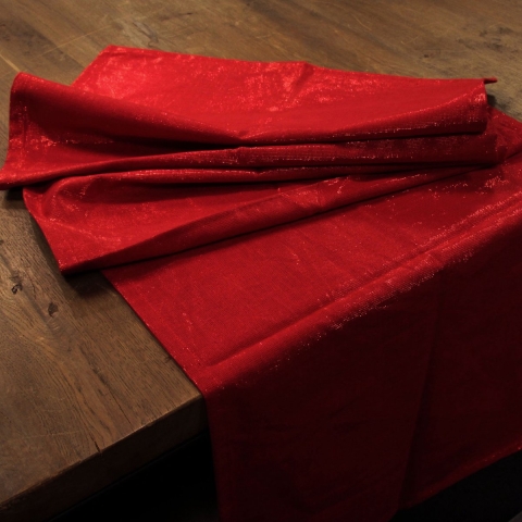 Unique Living Textile glamour Tafelkleed - 150 x 200 cm - rood - Eettafel tafellakens - polyester -