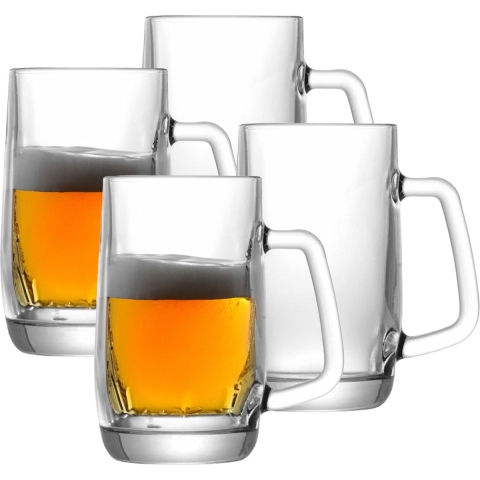 Uniglass Bierpullen Prince - 4x stuks - 0,5 liter - glas - bierglas/pul - halve liter -