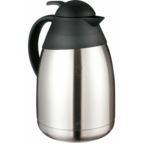 Thermoskan - 1.5L - dubbelwandig - RVS - mat - koffie en thee -