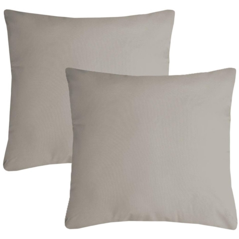 Stof Textile sierkussen Nelson - 2x - beige - 60 x 60 cm - bank kussens - polyester -