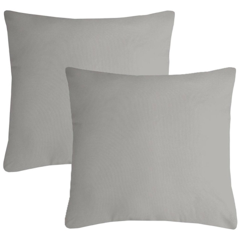 Stof Textile sierkussen Nelson - 2x - lichtgrijs - 60 x 60 cm - bank kussens - polyester -