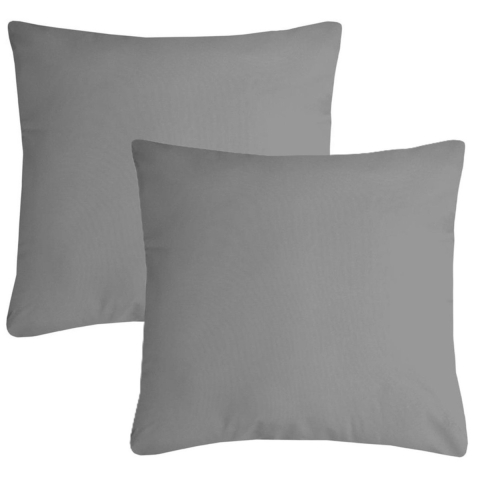 Stof Textile sierkussen Nelson - 2x - grijs - 60 x 60 cm - bank kussens - polyester -