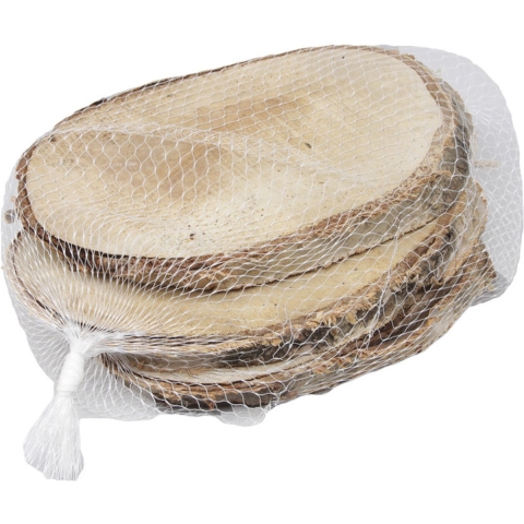 6x stuks houten decoratie boomschijven/boomschijfjes 21-25 cm -