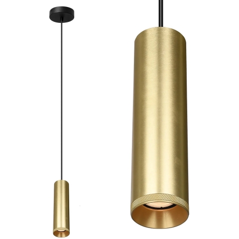 Artdelight Milano - Hanglamp - Ø 6,6 X 175 Cm - Mat Goud