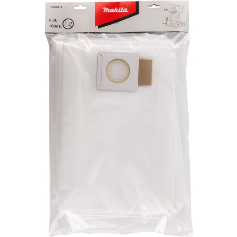 Makita Accessoires 191C26-2 Papieren filterstofzak DVC660, DVC665 - 191C26-2