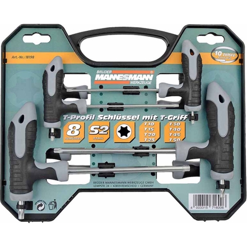 Brüder Mannesmann Torx T-greepset 8 dlg (Hobby) - 18198
