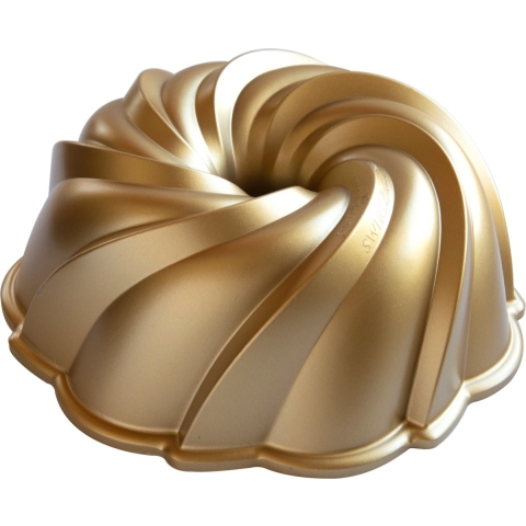 Nordic Ware Tulband / Bakvorm - Swirl Bundt Goud - Gietaluminium - ø 24 cm / 2.4 liter