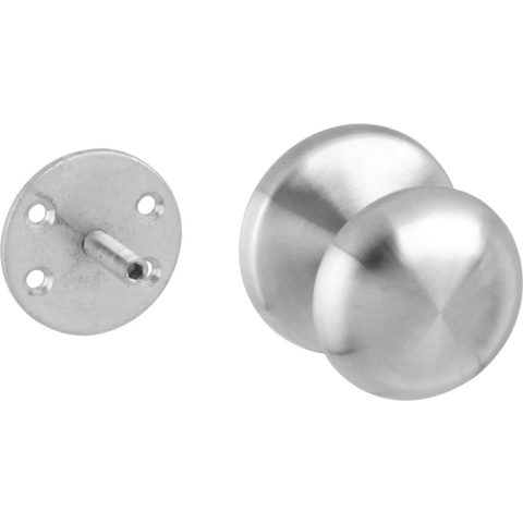 Intersteel | Voordeurknop paddenstoel | RVS Geborsteld