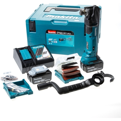 Makita DTM51RTJX3 Accu Multitool met Accessoires 18V 5.0Ah in Mbox