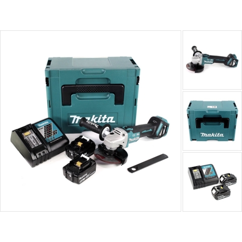 Makita DGA513RTJ Accu Haakse Slijper 125mm 18V 5.0Ah in Mbox