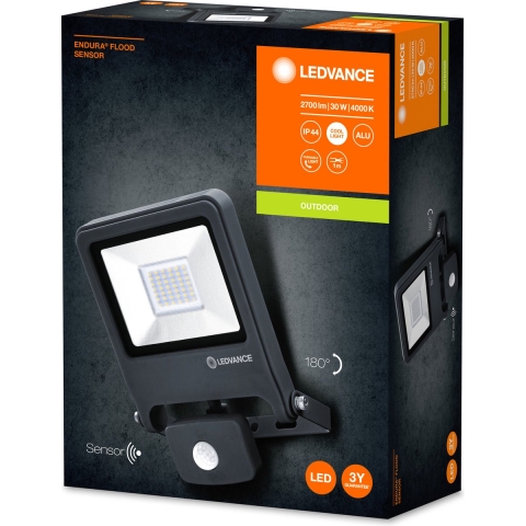 LEDVANCE ENDURA® FLOOD Sensor Cool White L 4058075206762 LED-buitenschijnwerper met bewegingsmelder 30 W
