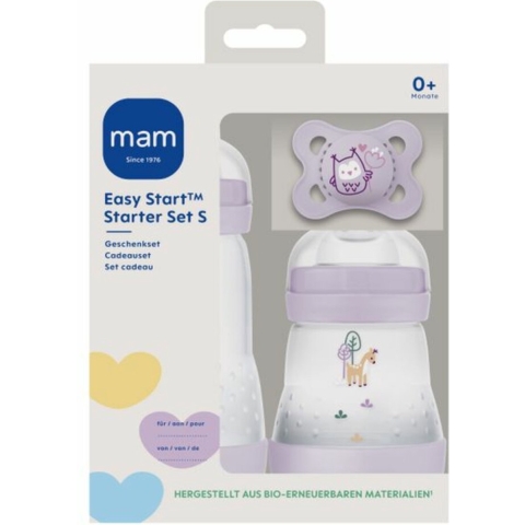 MAM Babyfles Starter Set Easy Start Anti-Colic Lila S 1 set