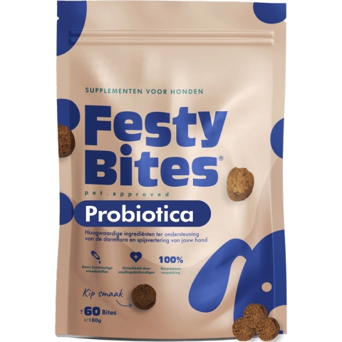 FestyBites Probiotica Hondensnack Kip 180 gr