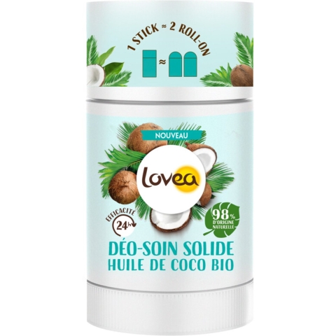 3x Lovea Solid Deodorant Organic Coconut Oil 50 gr