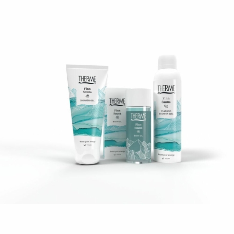 3x Therme Foaming Shower Gel Finn Sauna Fresh 200 ml