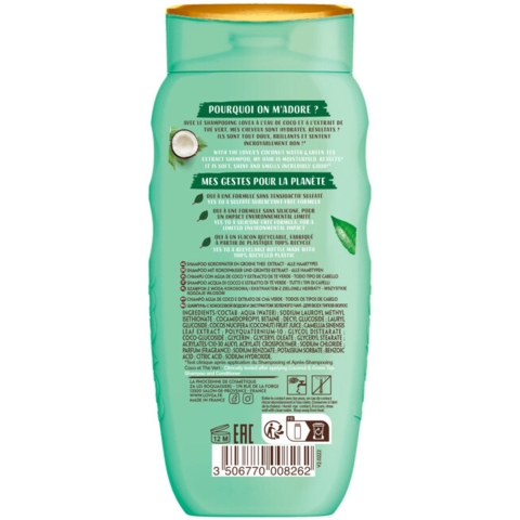 3x Lovea Kokos en Groene Thee Shampoo 250 ml