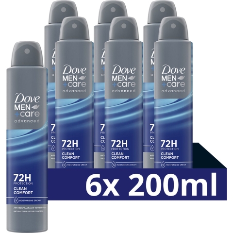 6x Dove Deodorant Men+ Care Clean Comfort 200 ml