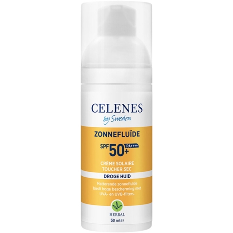 2x Celenes Herbal Dry Touch Zonnefluïde SPF 50+ Alle Huidtypes 50 ml