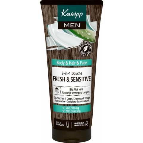 3x Kneipp Douchegel Men 3-in-1 Fresh&Sensitive 200 ml