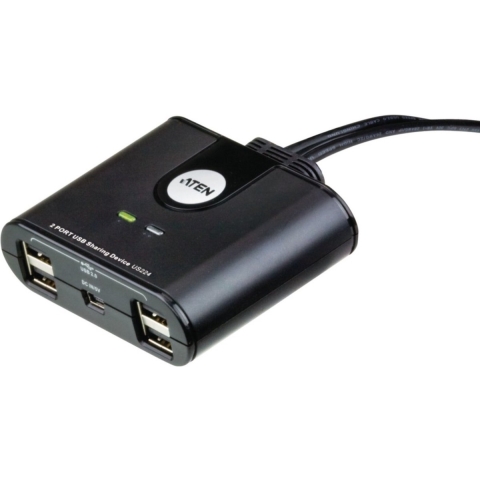 ATEN US224-AT 2 poorten USB 2.0-schakelaar Zwart