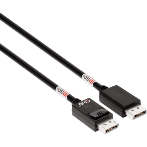 CLUB3D DisplayPortTM 2.1 Bi-Directional VESA DP80 Certified Cable 4K120Hz, 8K60Hz or 10K60Hz M/M 1.6