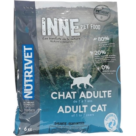 Nutrivet Inne Cat Adult vis kattenvoer 2 x 6 kg