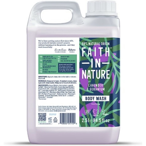 Faith in Nature Lavender & Geranium Bodywash Navulverpakking