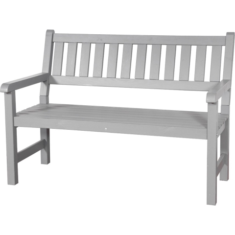 Tuinbank "Bordeaux" grijs hout 125x92cm