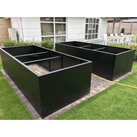 Artus rechthoekige Aluminium plantenbakken Lengte: 1200 Breedte: 300 Hoogte: 800 - Geroba