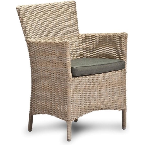 Diana Dining stoel incl handgreep Wicker HM15 off white - stof 239 - Own