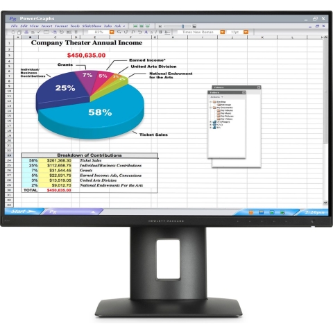 HP Z24n - 24" IPS 1920x1200, 2xDP, DVI, HDMI Zwart