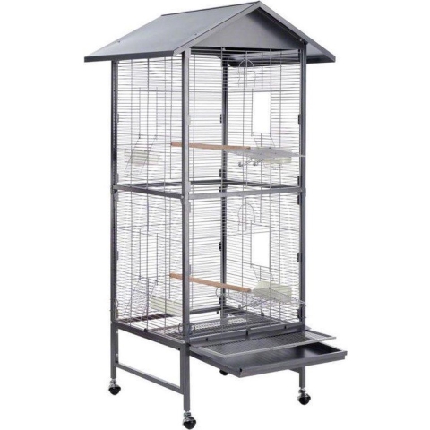 Topmast Kamervoliere PARADISO Antraciet 60 x 60 x 168 cm