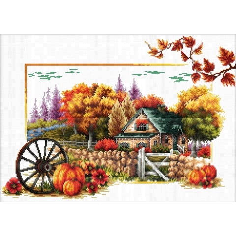 Borduurpakket Autumn Farm