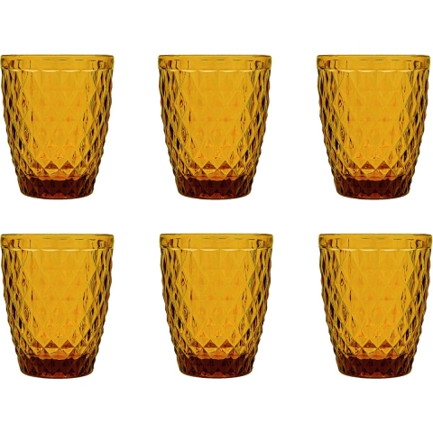Medard de Noblat - Diamond Drinkglas 22cl Geel (set van 6)