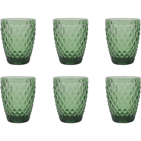 Medard de Noblat - Diamond Drinkglas 22cl Groen (set van 6)