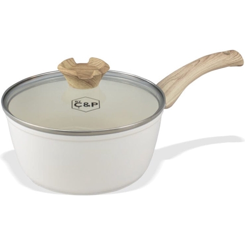Cook & Pan - Go Ivory Steelpan 18 cm met glazen deksel